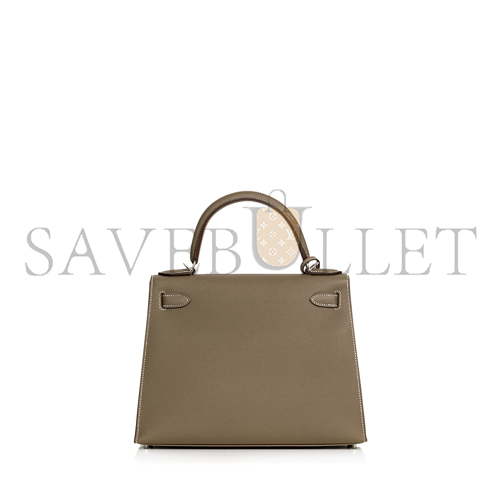H**mes etoupe epsom kelly 28 palladium hardware (28*22*10cm)